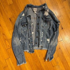 Cello Blue Distressed Jacket